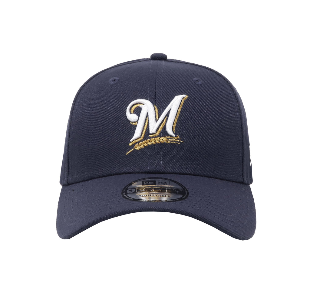 New Era Men's Milwaukee Brewers Navy 9Forty League Adjustable Hat