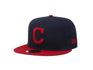 New Era 9Fifty Men's Cleveland Indians Basic "C" Navy/Red Snapback Cap