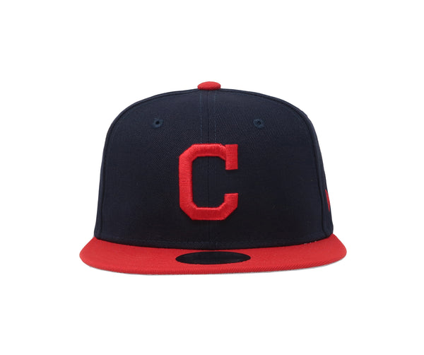 New Era 9Fifty Men's Cleveland Indians Basic "C" Navy/Red Snapback Cap