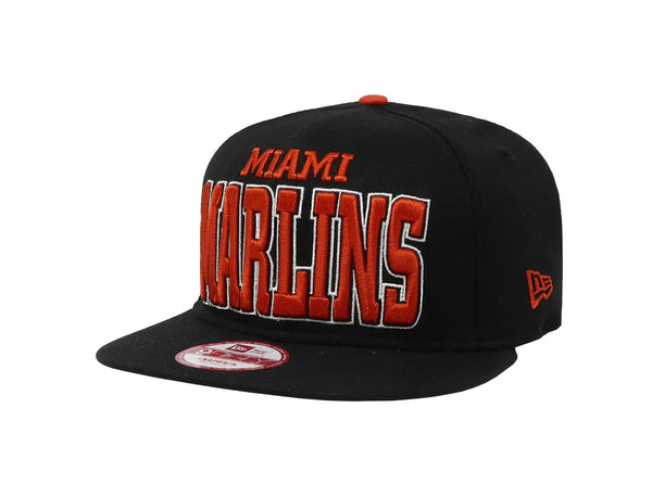 New Era 9Fifty Men's Miami Marlins Black Adjustable SnapBack Cap