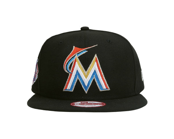 New Era 9Fifty Men's MLB Miami Marlins Black Adjustable SnapBack Cap