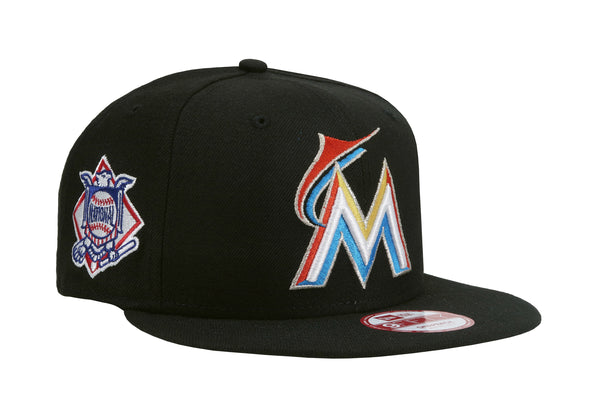 New Era 9Fifty Men's MLB Miami Marlins Black Adjustable SnapBack Cap