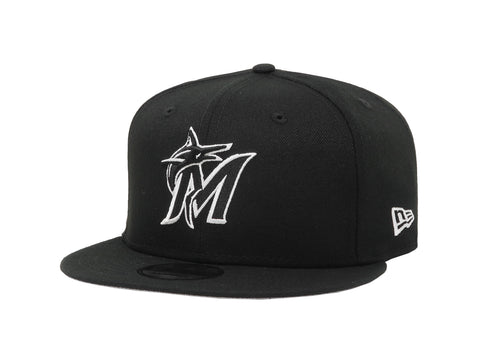 New Era 9Fifty Men's Miami Marlins Basic Black Snapback Cap