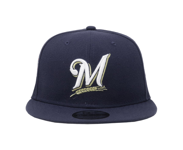 New Era 9Fifty Men's Milwaukee Brewers Baycik Light Navy SnapBack Cap