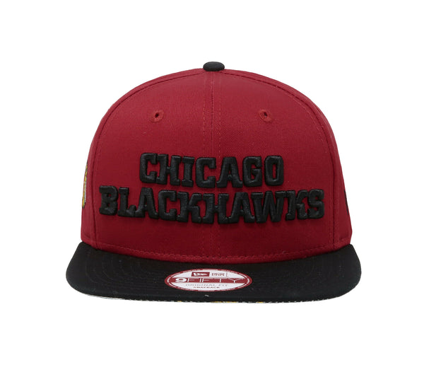 New Era 9Fifty Men's NHL Team Chicago Blackhawks FlipUp Red/Black Adjustable Cap