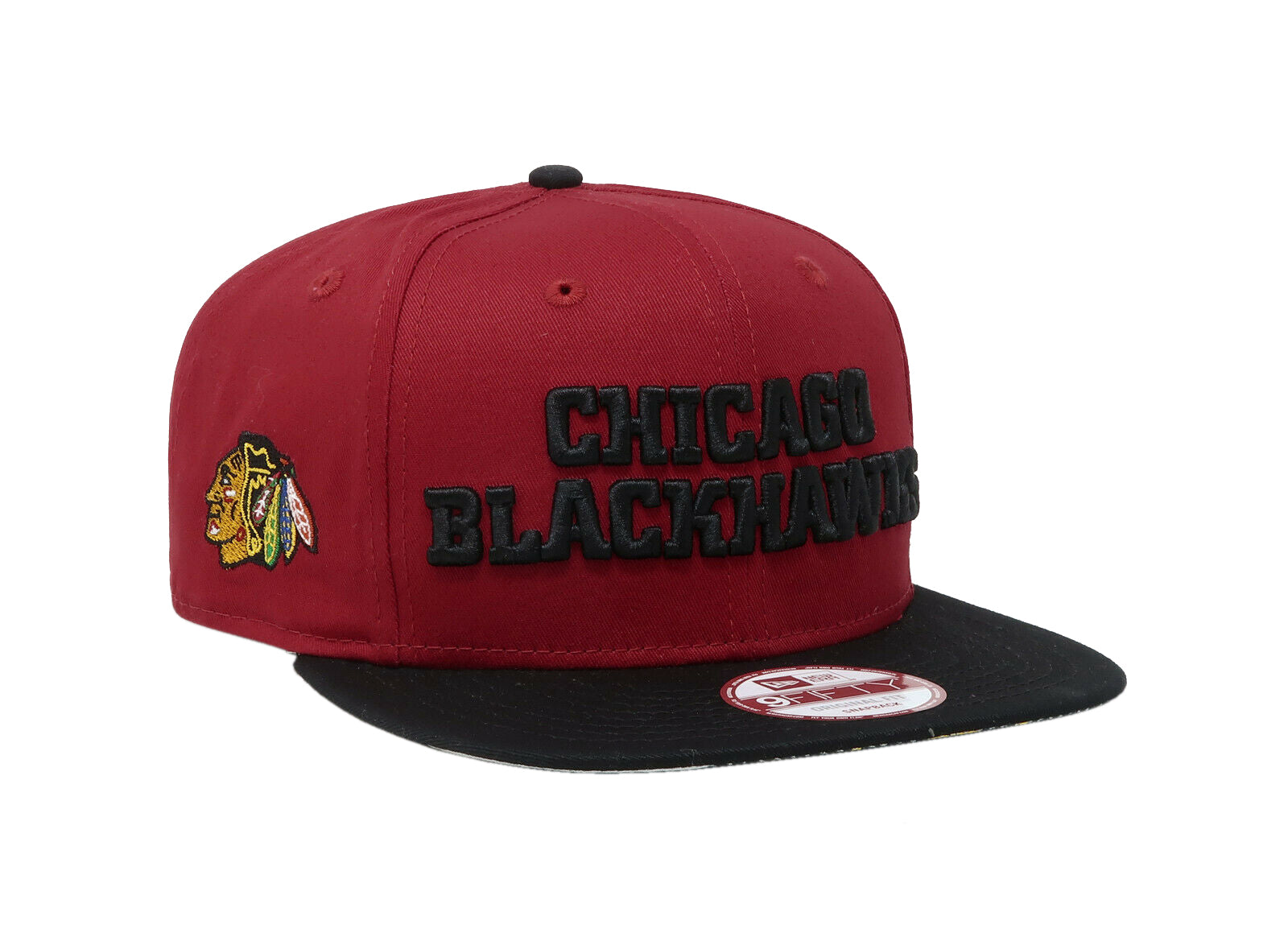 New Era 9Fifty Men's NHL Team Chicago Blackhawks FlipUp Red/Black Adjustable Cap