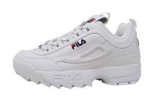 Fila Big Kids Disruptor II White/White Leather Shoes