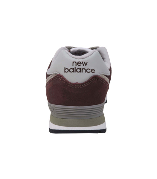 New Balance Big Kids 574 Burgundy/Grey Shoes