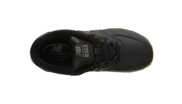 New Balance Big Kids Black/Brown Gum 574 Shoes