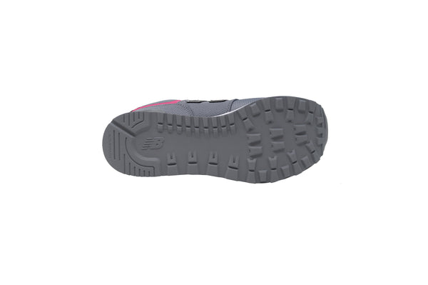 New Balance Big Kids 574 Grey/Hot Pink Shoes