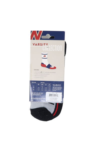 New Balance Men's Varsity Collection Charcoal/Black 1 Pair Crew Socks
