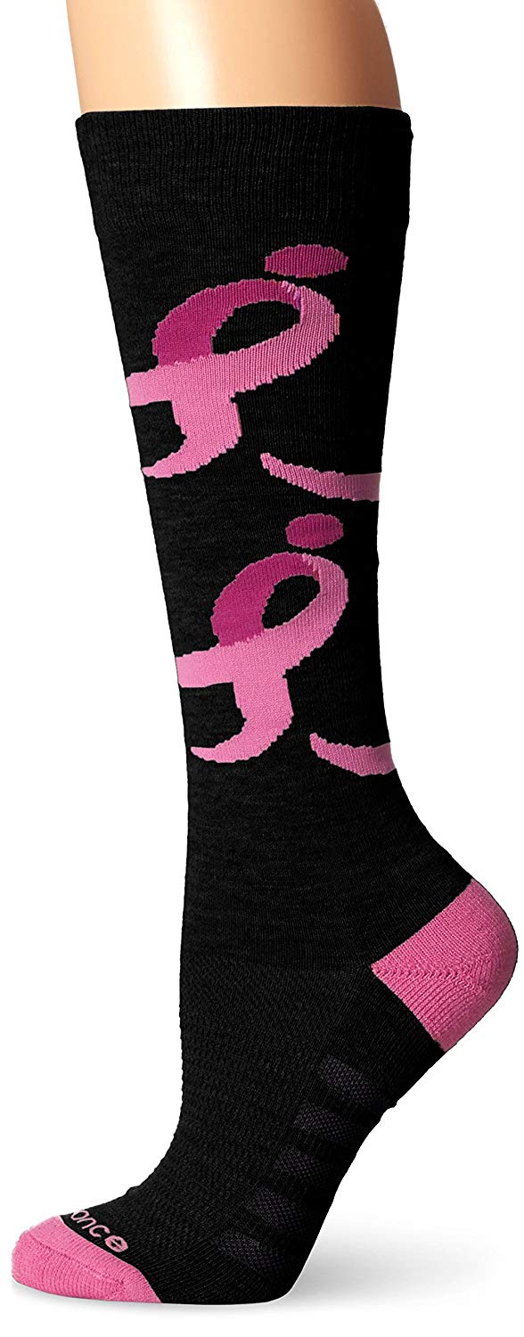 New Balance Susan G. Komen Black/Pink Lace Up Cure KneeHigh Unisex Socks