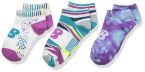 New Balance Pattern Low Cut Multi Color Mix and Match Kids Socks